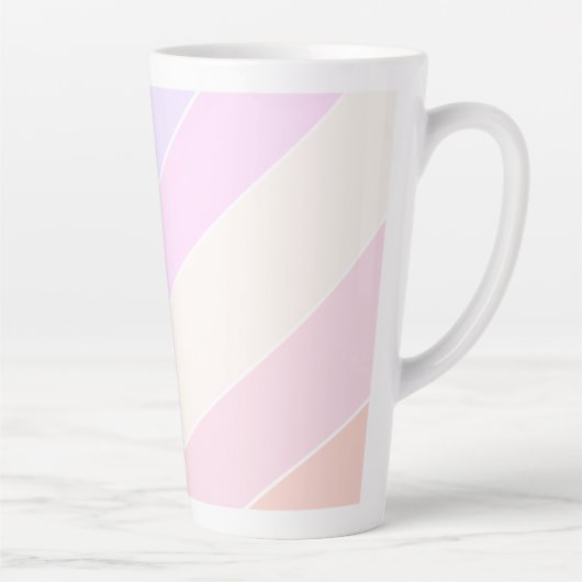 Pastel Stripes op maat Latte Mok (Rechts)