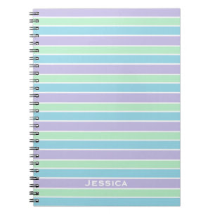 Pastel Stripes op maat Notitieboek
