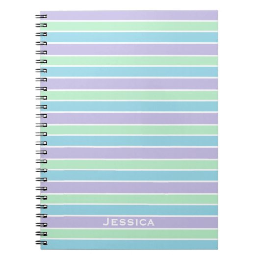 Pastel Stripes op maat Notitieboek (Voorkant)