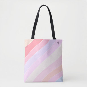 Pastel Stripes op maat Tote Bag