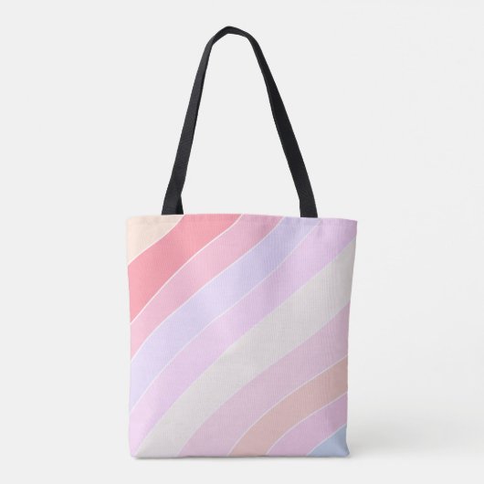 Pastel Stripes op maat Tote Bag (Achterkant)