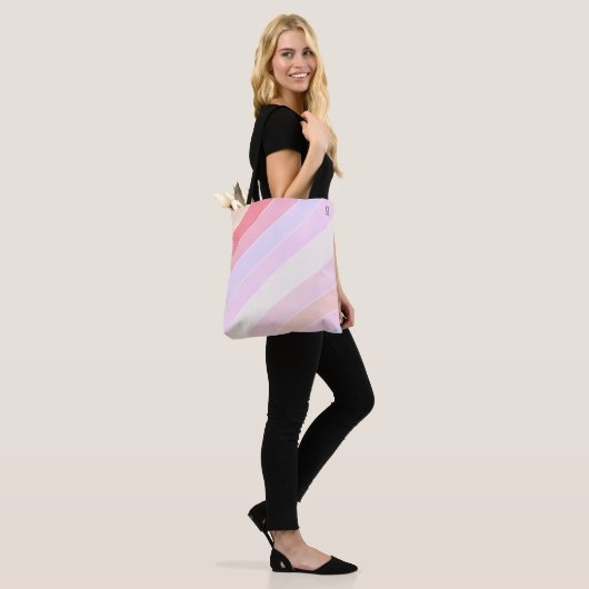 Pastel Stripes op maat Tote Bag (Op model)