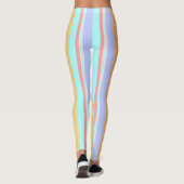 Pastel Stripes Paaslente  Zacht Leggings (Achterkant)
