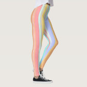 Pastel Stripes Paaslente  Zacht Leggings (Rechts)