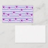 Pastel stripes pattern with Daisies Contactkaartje (Voorkant / Achterkant)