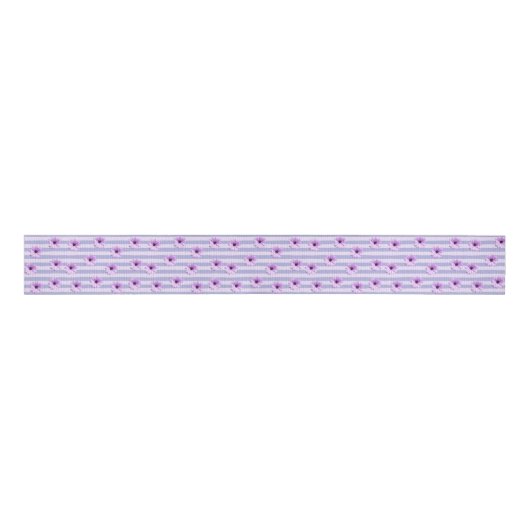 Pastel stripes pattern with Daisies Grosgrain Lint (Voorkant)