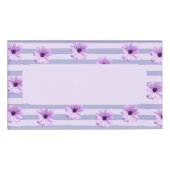 Pastel stripes pattern with Daisies Naambadge (Voorkant)