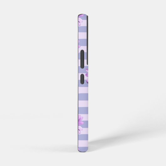 Pastel stripes pattern with Daisies Samsung Galaxy Hoesje (Rechterkant)