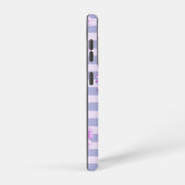 Pastel stripes pattern with Daisies Samsung Galaxy Hoesje (Rechterkant)