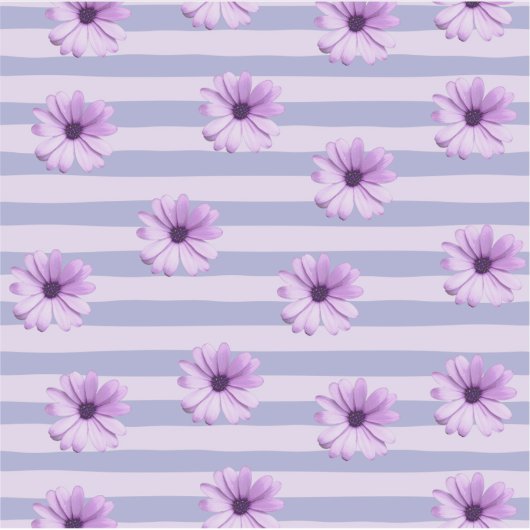 Pastel stripes pattern with Daisies Sticker (Voorkant)