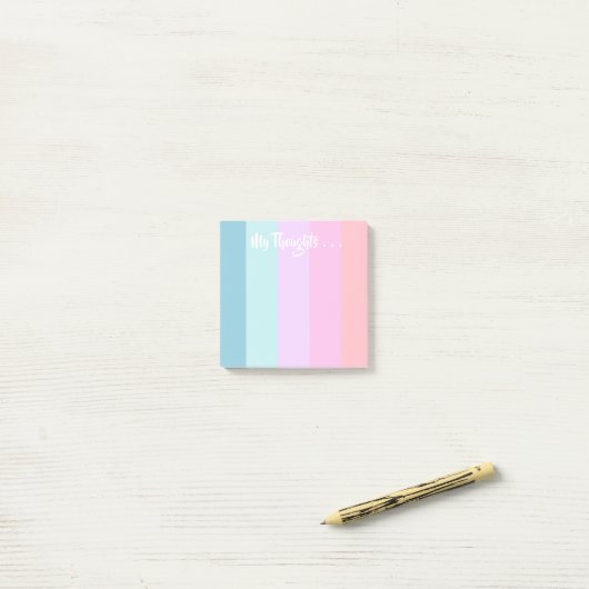 Pastel Stripes Post-it notities Post-it® Notes (Op bureau)