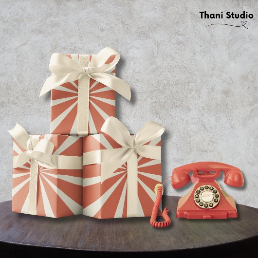 Pastel Stripes  Retro 90s Leuke Verjaardag Cadeaupapier