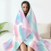 Pastel Stropdas-Dye Cloud Dreamy Soft Gradient Fleece Deken