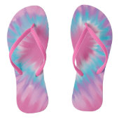 Pastel stropdas-kleurstof paar Teenslippers (Voetbed)
