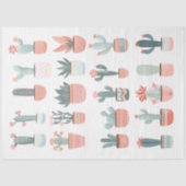 Pastel Succulent Cactus Collectie D1 Decoupage Tissuepapier (Voorkant)