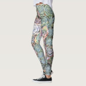 Pastel Succulent Echeveria Garden Leggings (Links)
