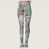 Pastel Succulent Echeveria Garden Leggings (Voorkant)