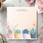 Pastel Succulents Cactus Planten gepersonaliseerde Notitieblok