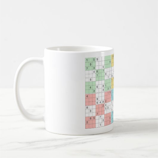 pastel sudoku koffiemok (Links)