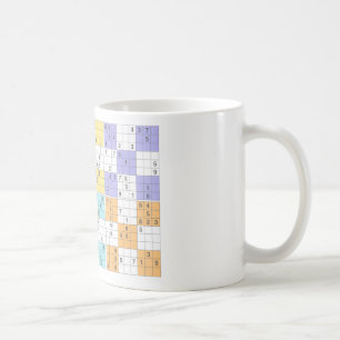 pastel sudoku koffiemok