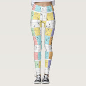 pastel sudoku - leggings (Voorkant)