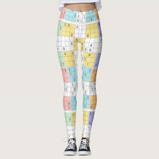 pastel sudoku - leggings (Voorkant)