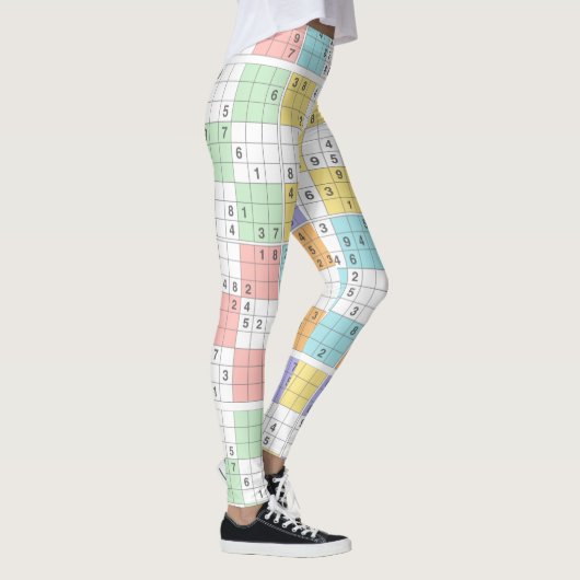 pastel sudoku - leggings (Rechts)