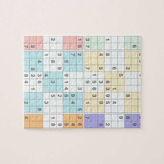 pastel sudoku legpuzzel (Horizontaal)