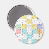 pastel sudoku magneet (Voorkant / Achterkant)