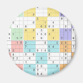 pastel sudoku magneet (Voorkant)