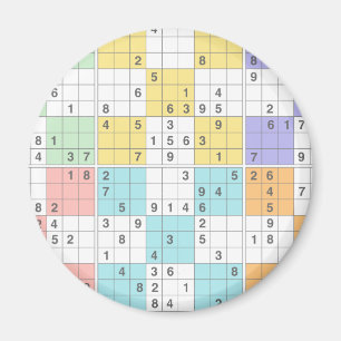 pastel sudoku magneet
