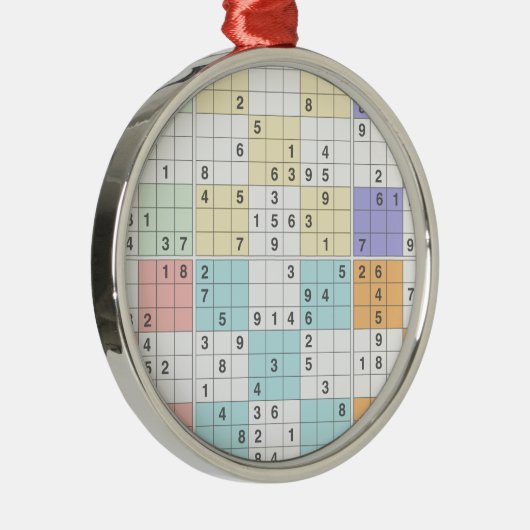 pastel sudoku metalen ornament (Rechts)