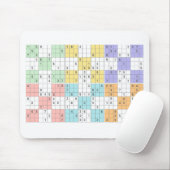 pastel sudoku muismat (Met muis)
