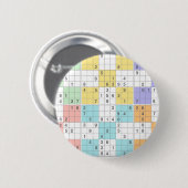 pastel sudoku ronde button 5,7 cm (Voorkant /achterkant)