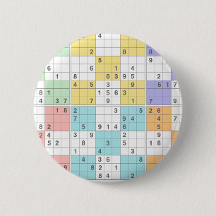pastel sudoku ronde button 5,7 cm