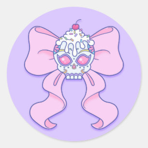 Pastel Sugar Skull Ronde Sticker