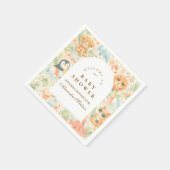 Pastel Summer Animals Baby Shower Servet (Hoek)