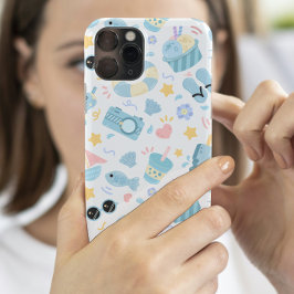 Pastel Summer Beach Pattern  iPhone 16 Hoesje