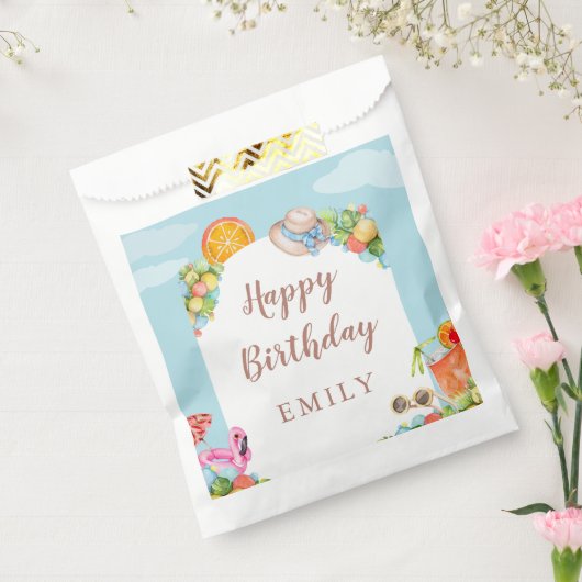 Pastel Summer Birthday Party Bedankzakje (Gezegeld)