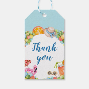 Pastel Summer Birthday Party Cadeaulabel