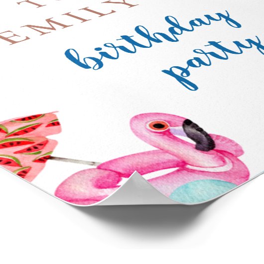 Pastel Summer Birthday Party Poster (Hoek)