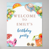 Pastel Summer Birthday Party Poster (Voorkant)