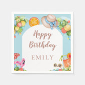 Pastel Summer Birthday Party Servet (Voorkant)