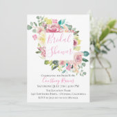Pastel Summer Floral Bridal Shower Kaart (Staand voorkant)