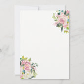 Pastel Summer Floral Bridal Shower Kaart (Achterkant)