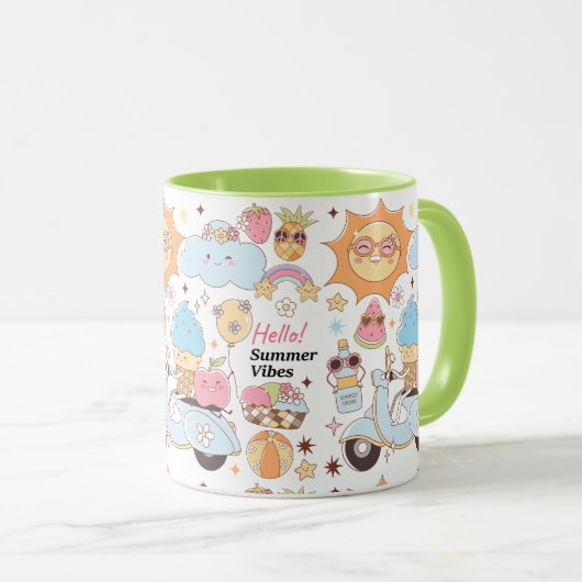 Pastel Summer Vibes Mok (Voorkant rechts)