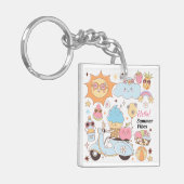 Pastel Summer Vibes Sleutelhanger (Voorkant Links)