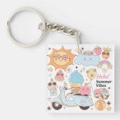 Pastel Summer Vibes Sleutelhanger (Voorkant)
