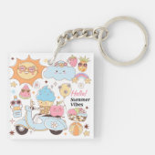 Pastel Summer Vibes Sleutelhanger (Achterkant)