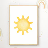 Pastel Sun Nursery Poster Kinder Room Decor